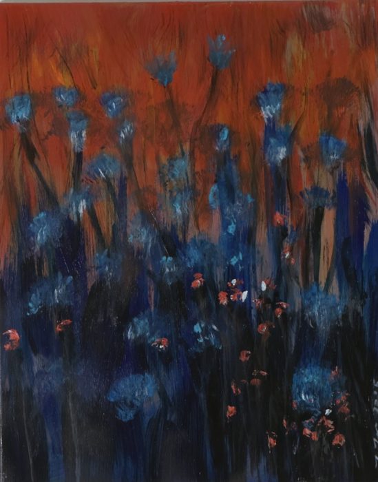 Blumen im Feuer